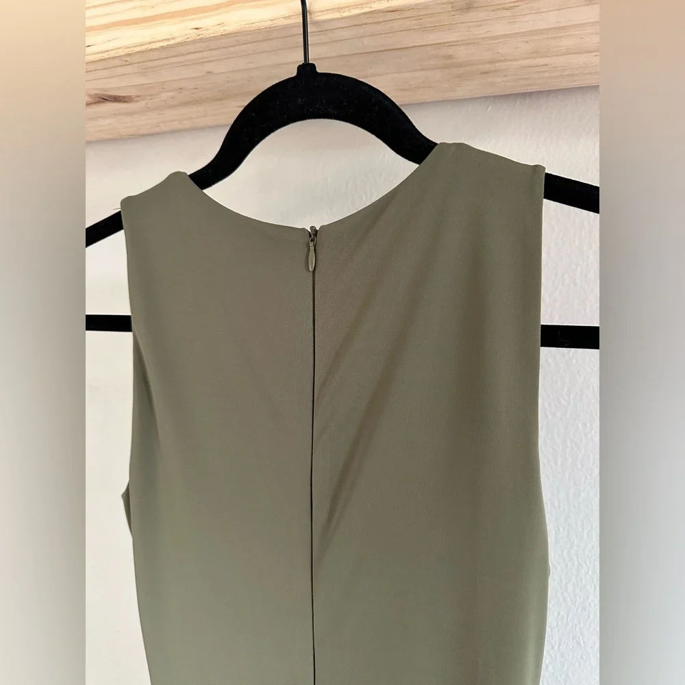 INC Olive Green Stretch Material Bodycon Dress - Picture 4 of 7